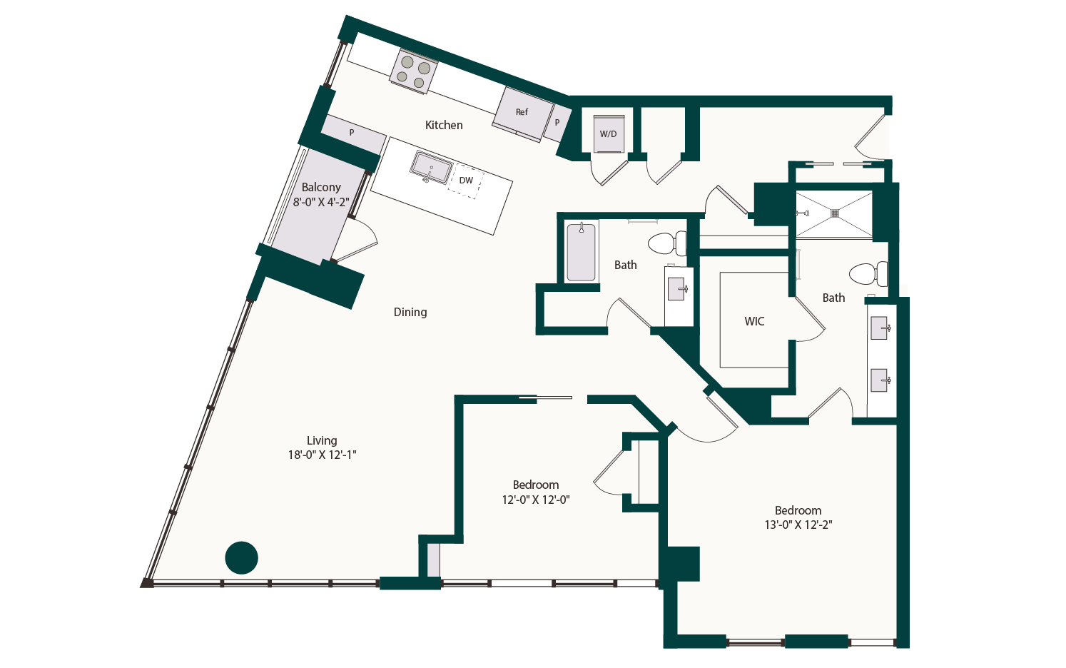 Floor plan layout diagram for B7